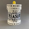 'Bits And Bobs' Treasure Pot - Lilac/Rose/Green