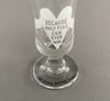 'Drink to Peace'.  Sherry/Liqueur Glass