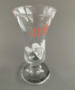 'Drink to Peace'.  Sherry/Liqueur Glass