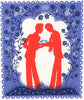 'Bird People' Screenprint (blue mauve)