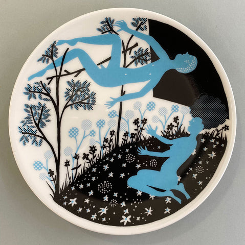 High jumping. Small Ceramic Plate