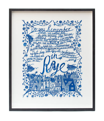 'In Rye' Framed Papercut