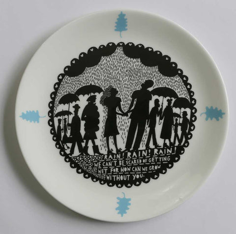 'Weather' Plates. Rain, Sun, Wind and Snow