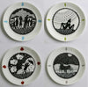 'Weather' Plates. Rain, Sun, Wind and Snow
