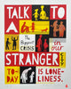 'Talk To A Stranger' Screenprint.  20 individual color proofs