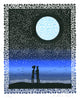 'Your Light' (Blue Sunset) Screenprint with Blue Moon