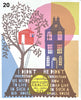 'Big House - Small House' Screenprint  Artists Proofs