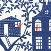 'Big House Small House' Screenprint on Hand Made Indian Cotton Khadi Paper