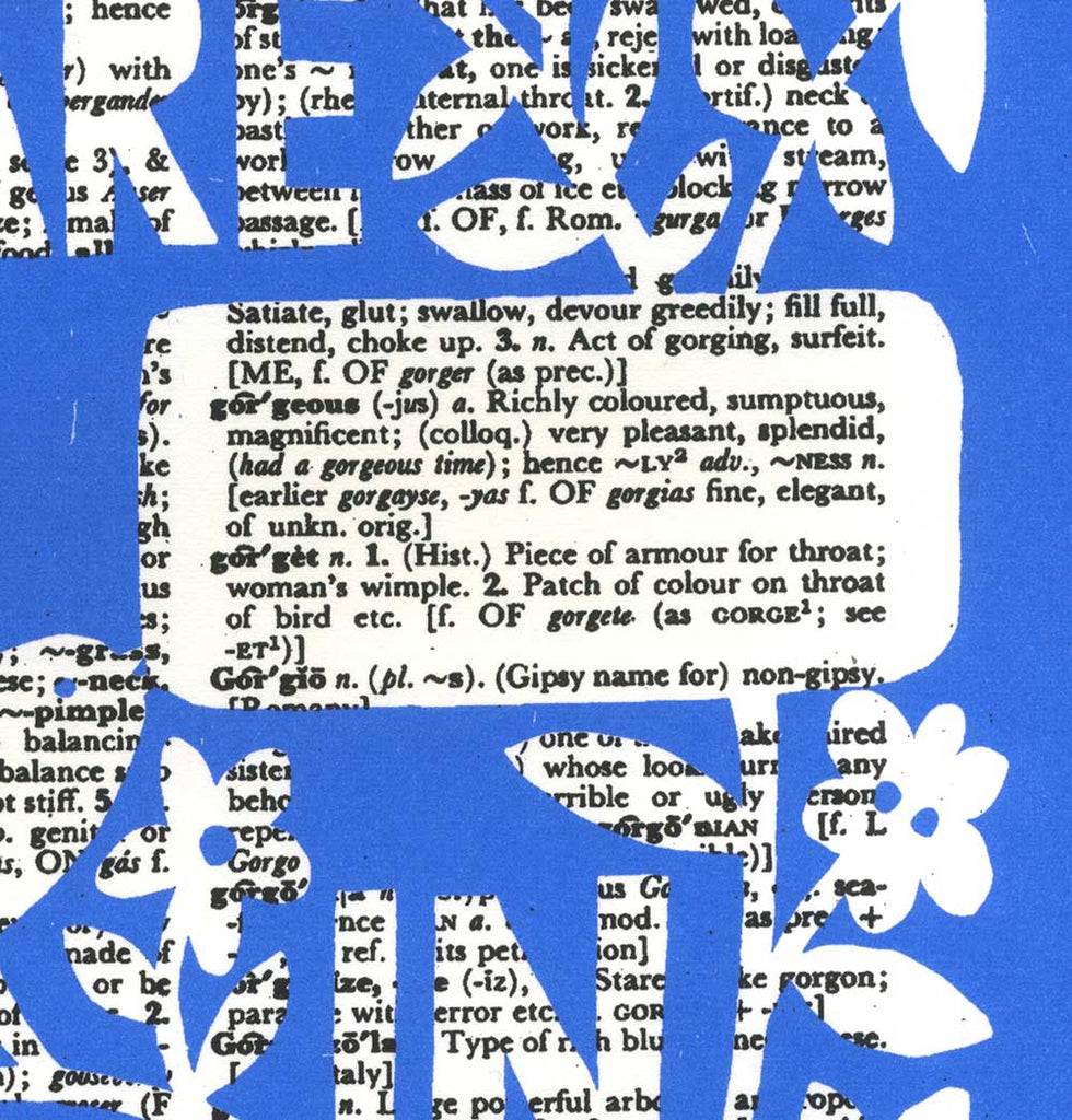 'You Are So Gorgeous' Screenprint BLUE - Rob Ryan