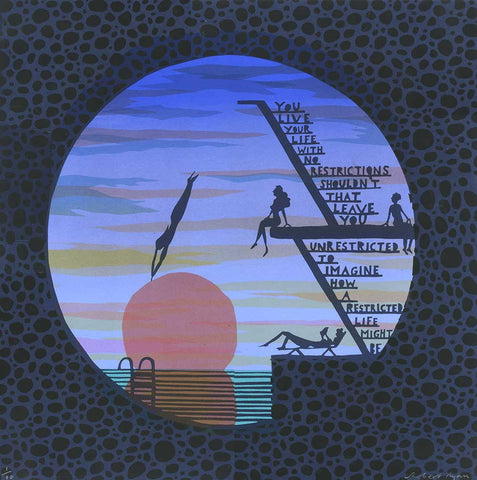 'No Restrictions' Multi colour  Screenprint