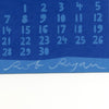 Calendar 2022 Double sided blue on blue Lasercut.