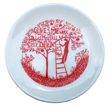'Give Me Work' Limited Edition Small Ceramic Plate
