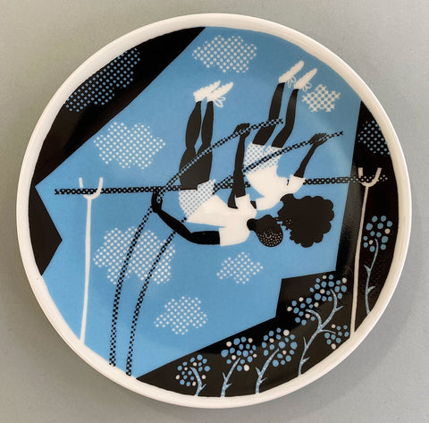 The Pole vaulters. Small Ceramic Plate