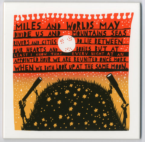 'Miles And Worlds' Ceramic Tile